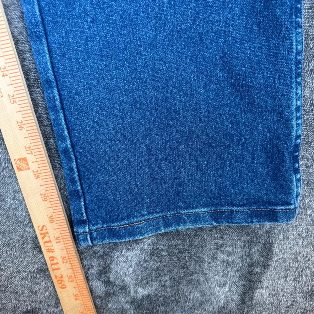 Wrangler Five Star Premium Denim Mens 42x32 Regular Fit Straight Leg Blue Jeans